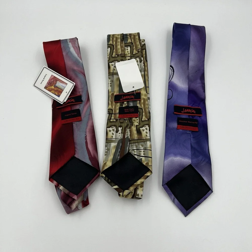 J Garcia Silk/polyester Abstract Pattern‎ Neckties Set of 3